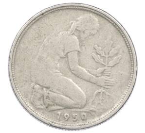 50 пфеннигов 1950 года G Западная Германия (ФРГ) — Фото №1