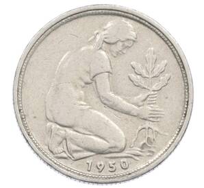 50 пфеннигов 1950 года F Западная Германия (ФРГ) — Фото №1