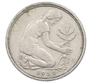 50 пфеннигов 1950 года G Западная Германия (ФРГ) — Фото №1