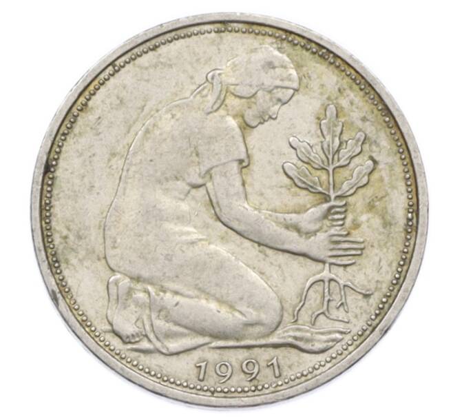 Монета 50 пфеннигов 1991 года G Германия (Артикул: K10-6866) — Фото №1