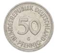 Монета 50 пфеннигов 1991 года G Германия (Артикул: K10-6866) — Фото №2