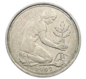 50 пфеннигов 1992 года F Германия — Фото №1