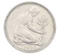 Монета 50 пфеннигов 1992 года J Германия (Артикул: K10-6874) — Фото №1