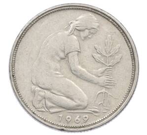 50 пфеннигов 1969 года F Западная Германия (ФРГ) — Фото №1