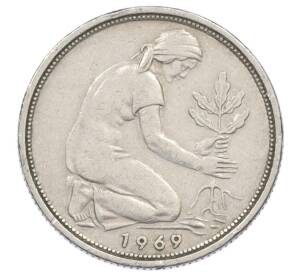 50 пфеннигов 1969 года D Западная Германия (ФРГ) — Фото №1