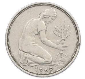 50 пфеннигов 1969 года D Западная Германия (ФРГ) — Фото №1