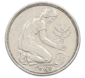 50 пфеннигов 1969 года D Западная Германия (ФРГ) — Фото №1