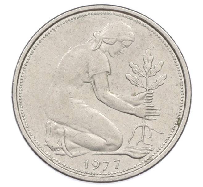 Монета 50 пфеннигов 1977 года J Западная Германия (ФРГ) (Артикул: K10-6907) — Фото №1