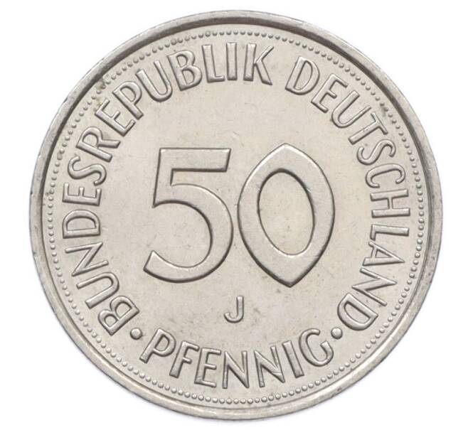 Монета 50 пфеннигов 1989 года J Западная Германия (ФРГ) (Артикул: K10-6908) — Фото №2