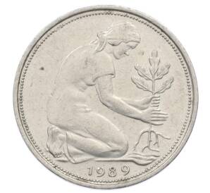 50 пфеннигов 1989 года D Западная Германия (ФРГ) — Фото №1
