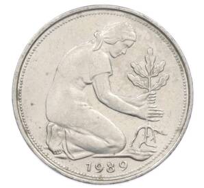 50 пфеннигов 1989 года F Западная Германия (ФРГ) — Фото №1