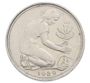 50 пфеннигов 1989 года G Западная Германия (ФРГ) — Фото №1