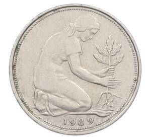 50 пфеннигов 1989 года F Западная Германия (ФРГ) — Фото №1