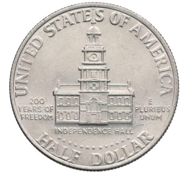 Монета 1/2 доллара (50 центов) 1976 года США «200 лет Независимости» (Артикул: K10-7094) — Фото №2