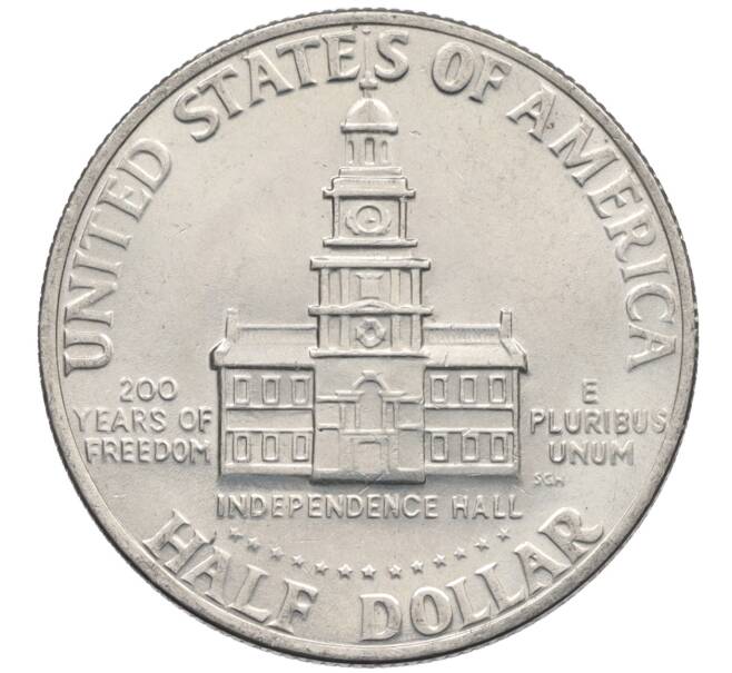 Монета 1/2 доллара (50 центов) 1976 года США «200 лет Независимости» (Артикул: K10-7095) — Фото №2