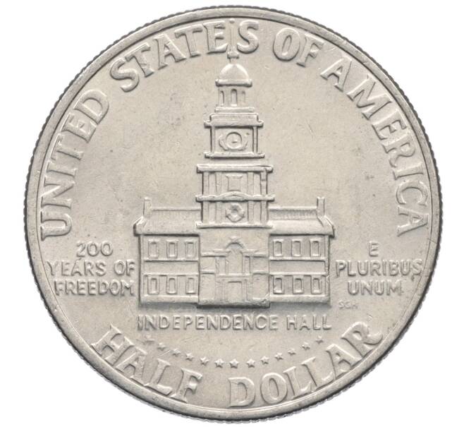 Монета 1/2 доллара (50 центов) 1976 года США «200 лет Независимости» (Артикул: K10-7100) — Фото №2