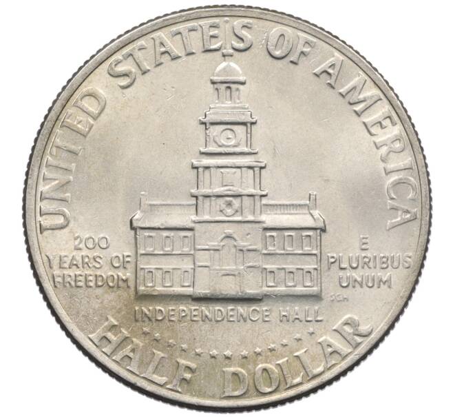 Монета 1/2 доллара (50 центов) 1976 года США «200 лет Независимости» (Артикул: K10-7105) — Фото №2