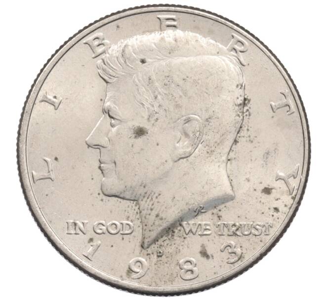 Монета 1/2 доллара (50 центов) 1983 года D США (Артикул: K10-7367) — Фото №1