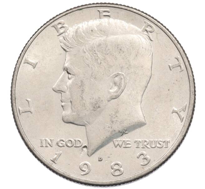 Монета 1/2 доллара (50 центов) 1983 года D США (Артикул: K10-7368) — Фото №1