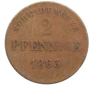2 пфеннига 1863 года Саксен-Мейнинген — Фото №1