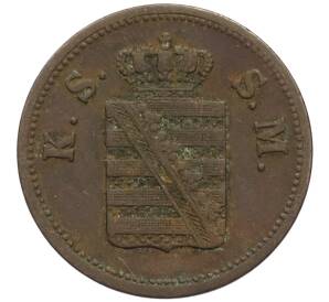 2 пфеннига 1859 года Саксония — Фото №2