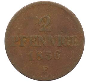 2 пфеннига 1856 года Саксония — Фото №1