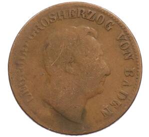 1 крейцер 1851 года Баден — Фото №2