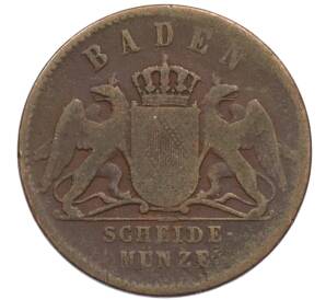 1 крейцер 1861 года Баден — Фото №2