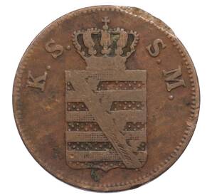 2 пфеннига 1855 года Саксония — Фото №2