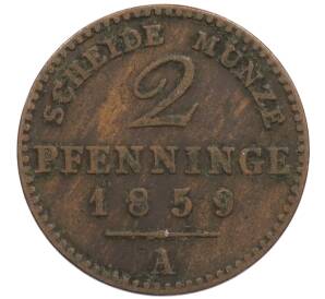 2 пфеннига 1859 года A Пруссия — Фото №1