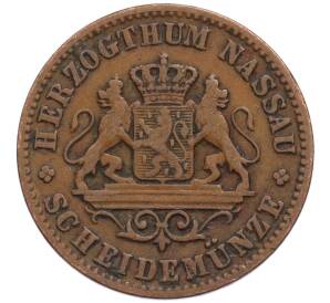 1 крейцер 1862 года Нассау — Фото №2