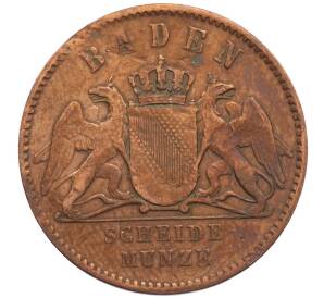 1 крейцер 1864 года Баден — Фото №2