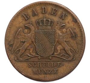 1 крейцер 1859 года Баден — Фото №2