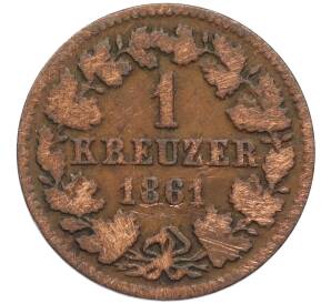 1 крейцер 1861 года Нассау — Фото №1