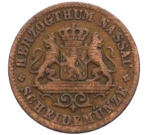 1 крейцер 1861 года Нассау — Фото №2