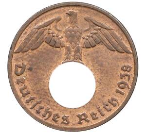 1 рейхспфенниг 1938 года D Германия — Фото №1
