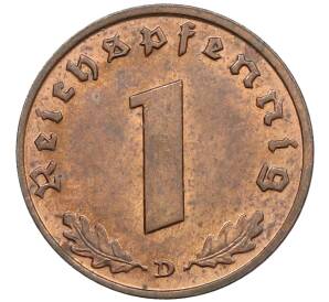 1 рейхспфенниг 1938 года D Германия — Фото №2