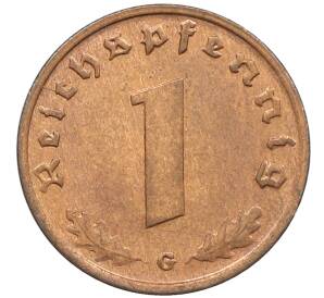 1 рейхспфенниг 1939 года G Германия — Фото №2