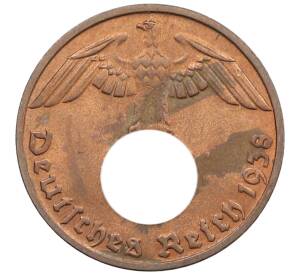 1 рейхспфенниг 1938 года D Германия — Фото №1