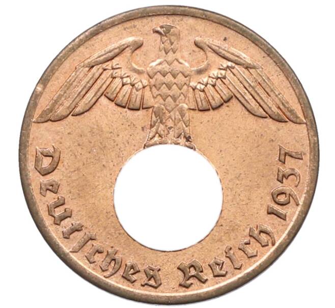 Монета 1 рейхспфенниг 1937 года A Германия (Артикул: K4-0680) — Фото №1
