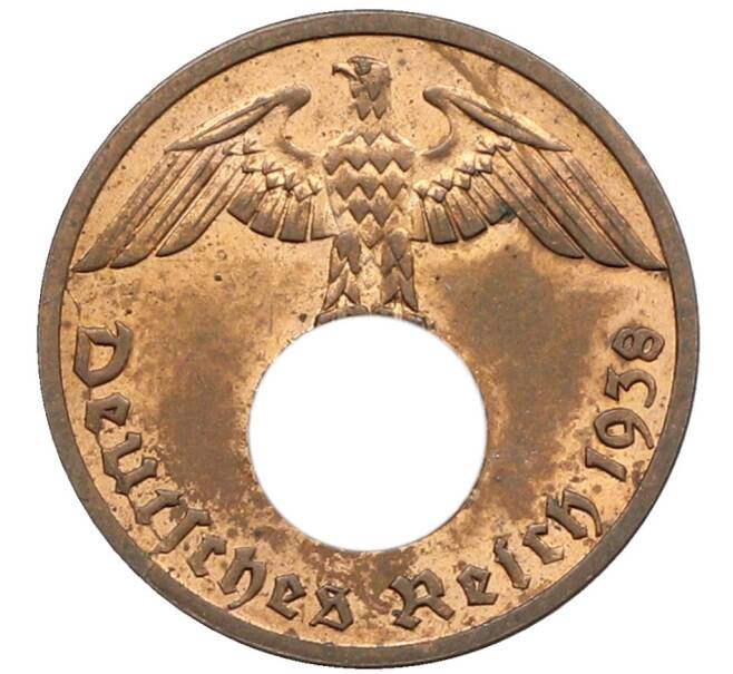 Монета 1 рейхспфенниг 1938 года A Германия (Артикул: K4-0682) — Фото №1