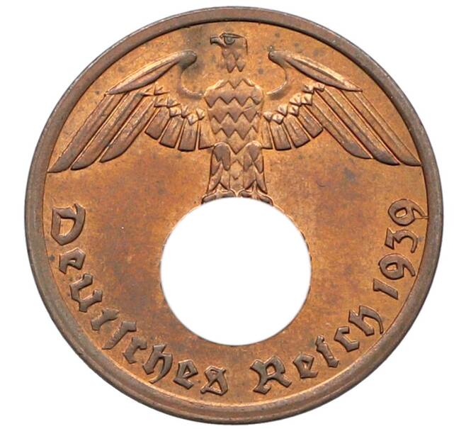 Монета 1 рейхспфенниг 1939 года A Германия (Артикул: K4-0683) — Фото №1