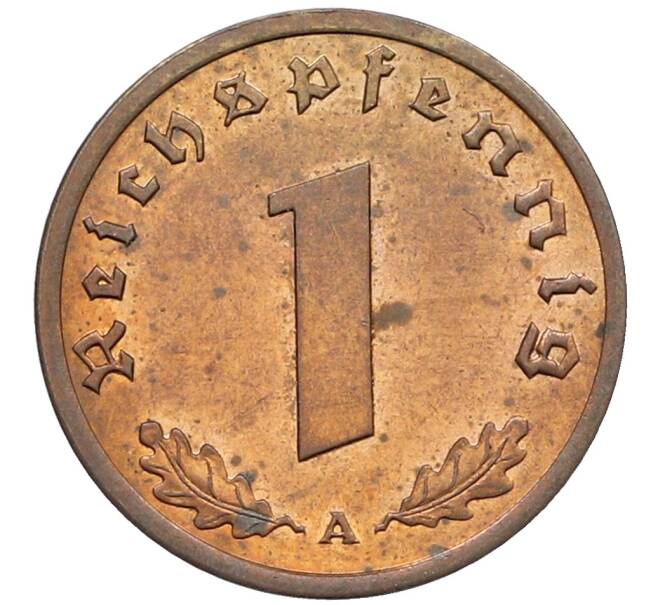 Монета 1 рейхспфенниг 1939 года A Германия (Артикул: K4-0683) — Фото №2