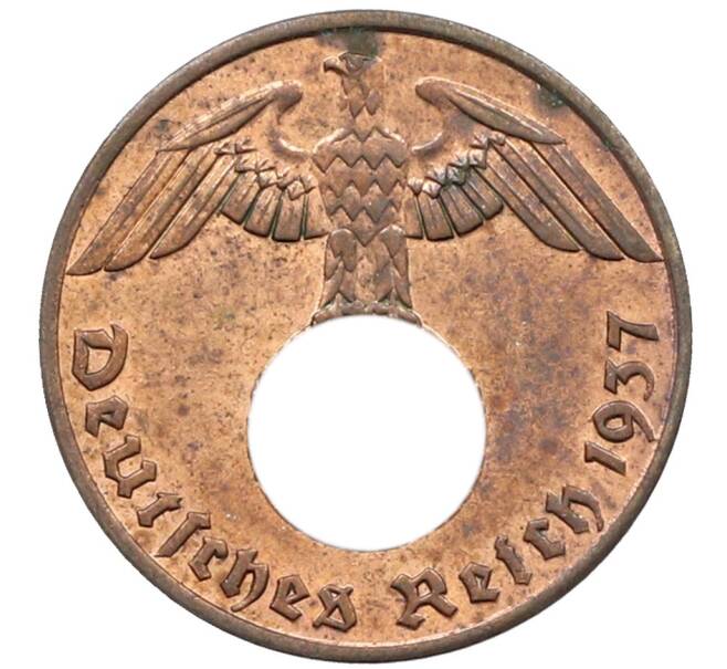 Монета 1 рейхспфенниг 1937 года A Германия (Артикул: K4-0684) — Фото №1