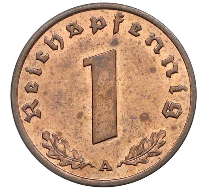 Монета 1 рейхспфенниг 1937 года A Германия (Артикул: K4-0684) — Фото №2