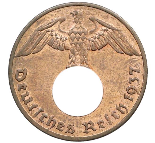 Монета 1 рейхспфенниг 1937 года A Германия (Артикул: K4-0686) — Фото №1