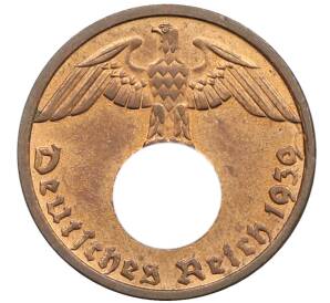1 рейхспфенниг 1939 года D Германия — Фото №1