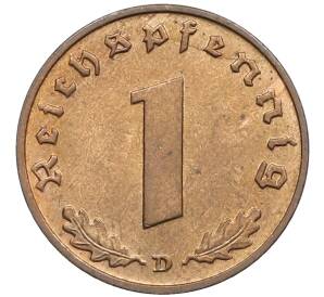 1 рейхспфенниг 1939 года D Германия — Фото №2