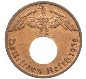 1 рейхспфенниг 1938 года A Германия — Фото №1