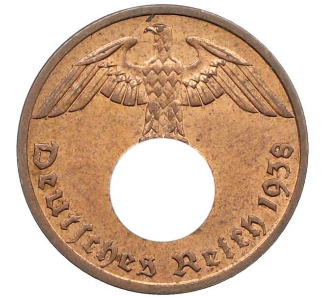 Монета 1 рейхспфенниг 1938 года A Германия (Артикул: K4-0690) — Фото №1